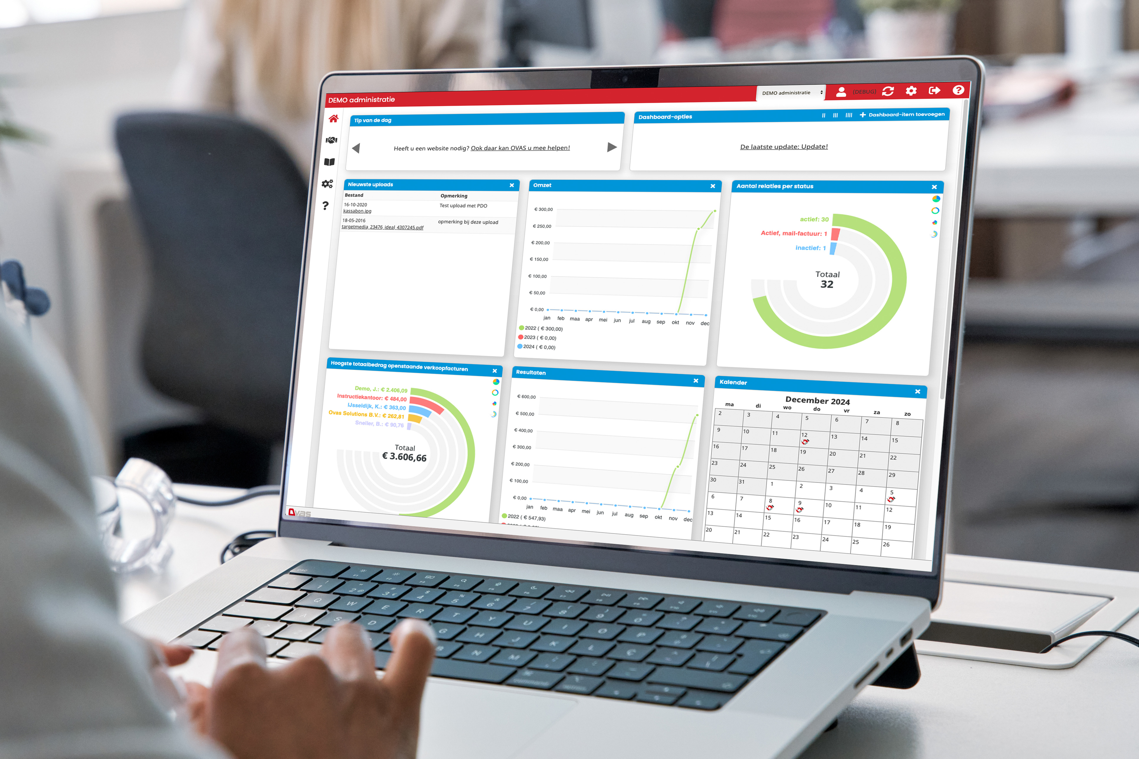 OVAS Dashboard — administratie en boekhouding op maat